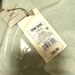 100% cashmere scarf mint sage color NWT